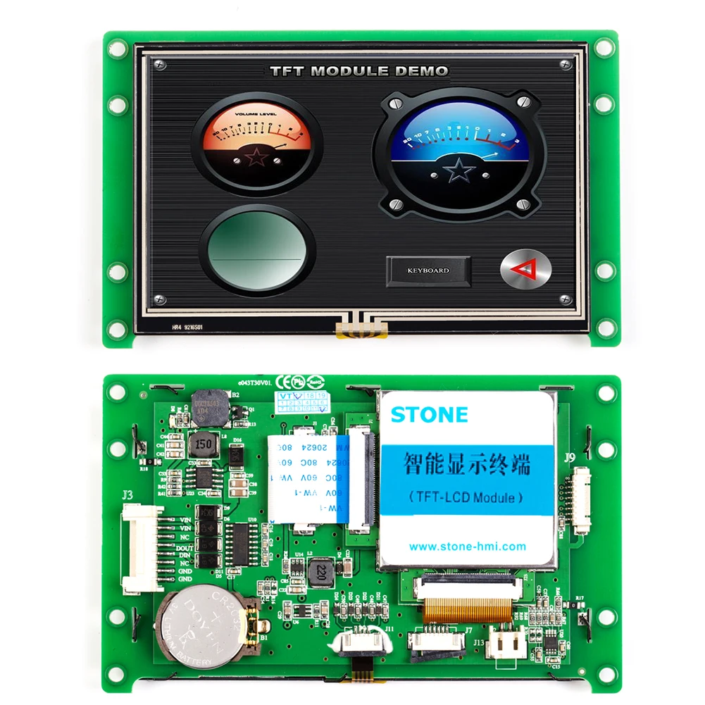 Embedded 4.3 Inch HMI TFT LCD Touch Screen Display Module + Controller Board + Software for Equipment Use