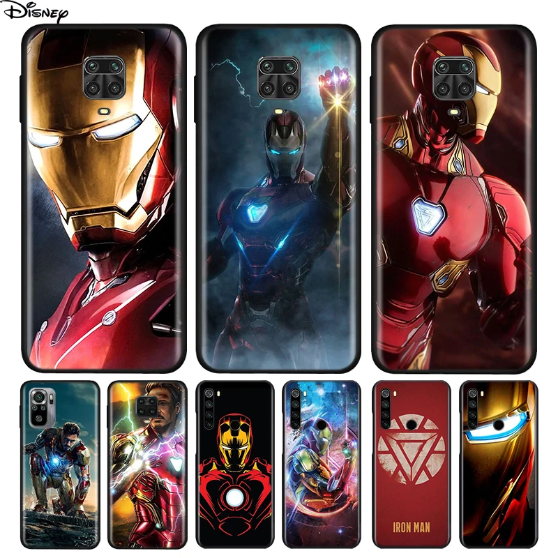 

Silicone Cover Marvel Iron Man For Xiaomi Redmi Note 10 10S 9 9C 9S Pro Max 9T 8T 8 7 6 5 Pro 5A 4X 4 Phone Case