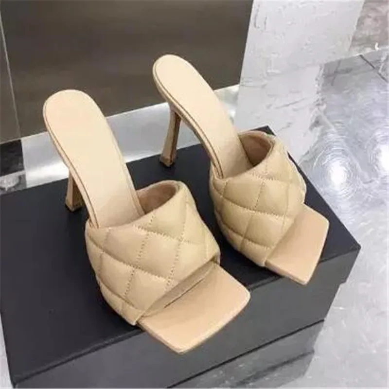 

Leather Pumps Fashion Woman Pumps Summer Sandals Zapatos Mujer Elegant Women Shoes Open Toe High Heel New Female Shoes