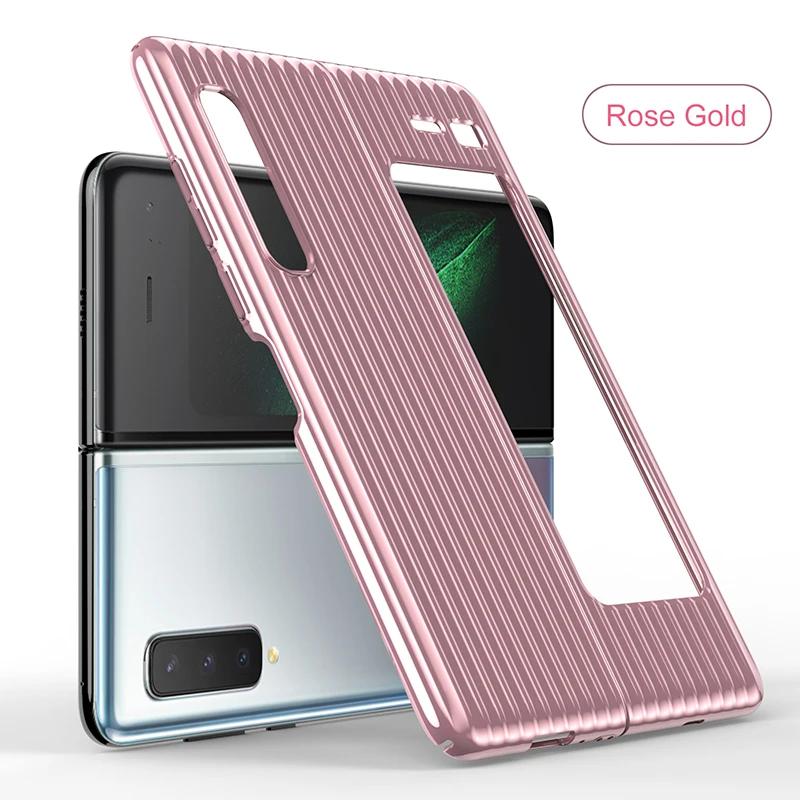 

GKK Fashion Suitcase Case For Samsung Galaxy Fold Case Anti-knock Full Protection Silky Feel Hard Cover For Samsung Fold Coque