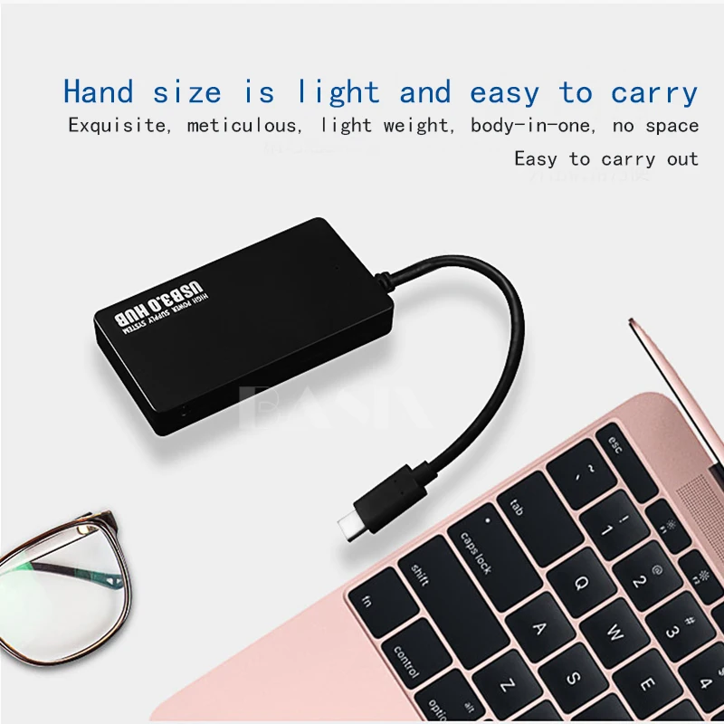 BKSCY Тип C концентратор для USB 3 0 4 порта type адаптер 5 в порт питания MacBook samsung S8/S9 huawei P20