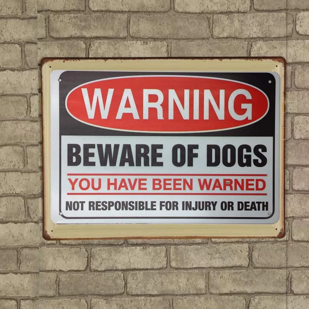 

AIQIBAO Metal Vintage Tin Sign Decor-Warning Notice No Trespassing Danger for Outdoor Home Business Retro Art Sign 12X 8