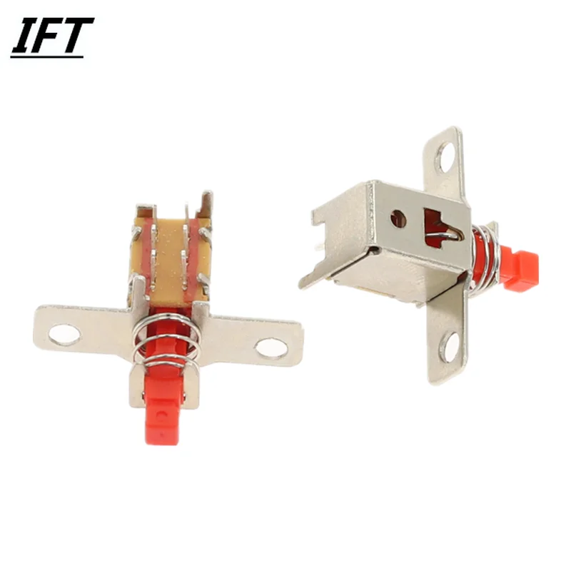 10Pcs Free shopping A03-08 6pin TV Power Switch With Spring Self-locking Red DC 12V 50MA Unidirection Push-button | Обустройство дома