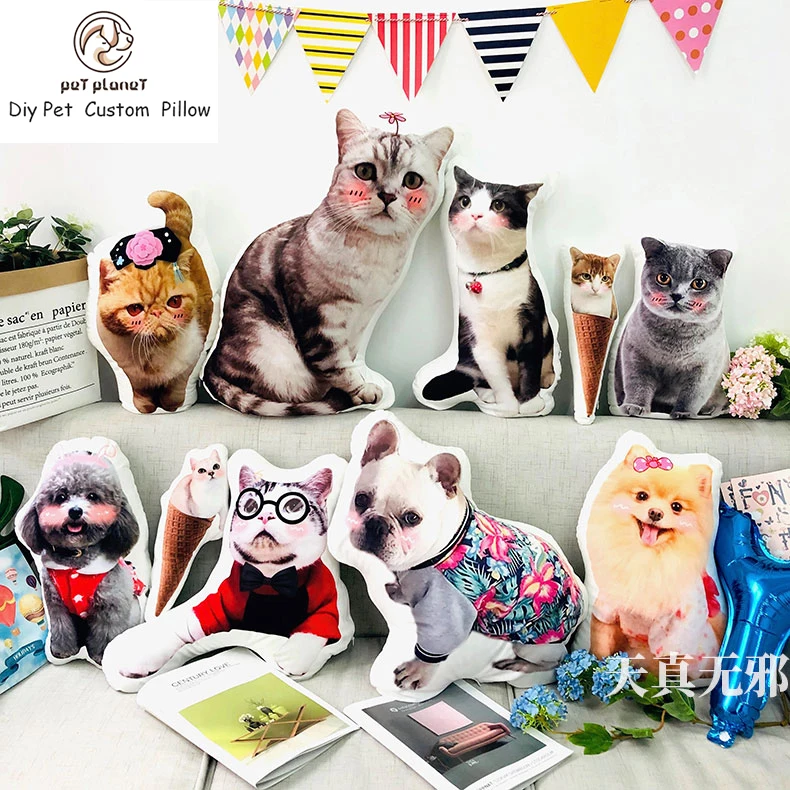 Pet Souvenir Photo Custom DIY Plush Toy Cat Mat Dog Pillow | Дом и сад