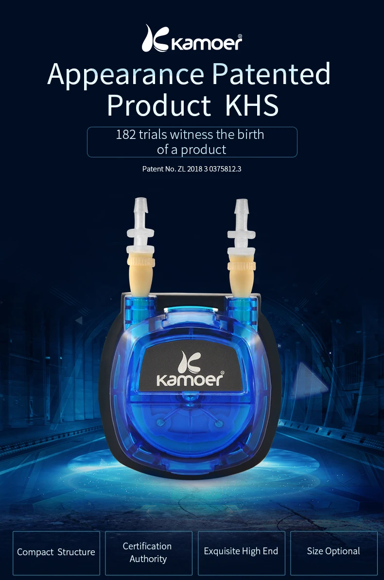 Kamoer KHS Высокоточный перистальтический насос с двигателем постоянного тока, трубка norprene для полива сада и подметания роботов