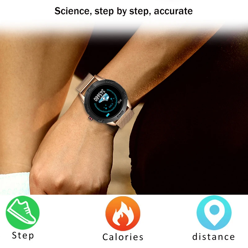 

LIGE Smart Watch Women Fitness Tracker IP67 Waterproof Heart Rate Blood Pressure Pedometer For Android ios Sports smartwatch+Box