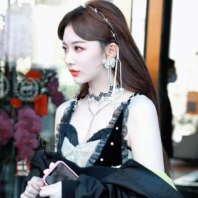 

Weibo Night Kong Xueer Same Style Thorn Headband Long Fringe Women's Team Non-mainstream Design Net Red Hair Accessories