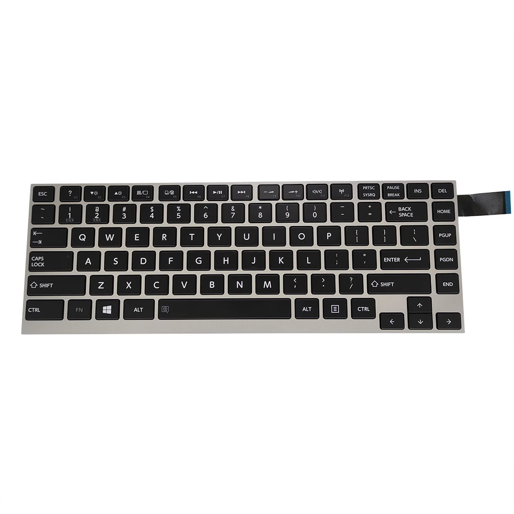 

OVY replacement keyboards for Toshiba satellite W30 W30T W30DT W35 DT US English black laptop keyboard silver frame new works