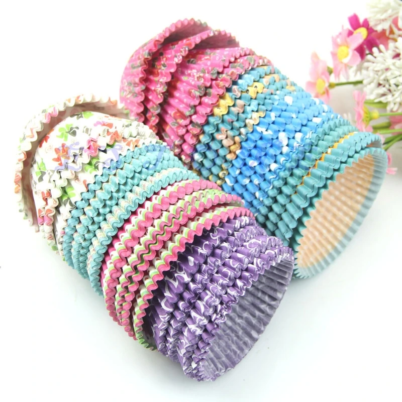 100 шт Оригинальные мини круглые бумажные подставки для торта Пергамент Для