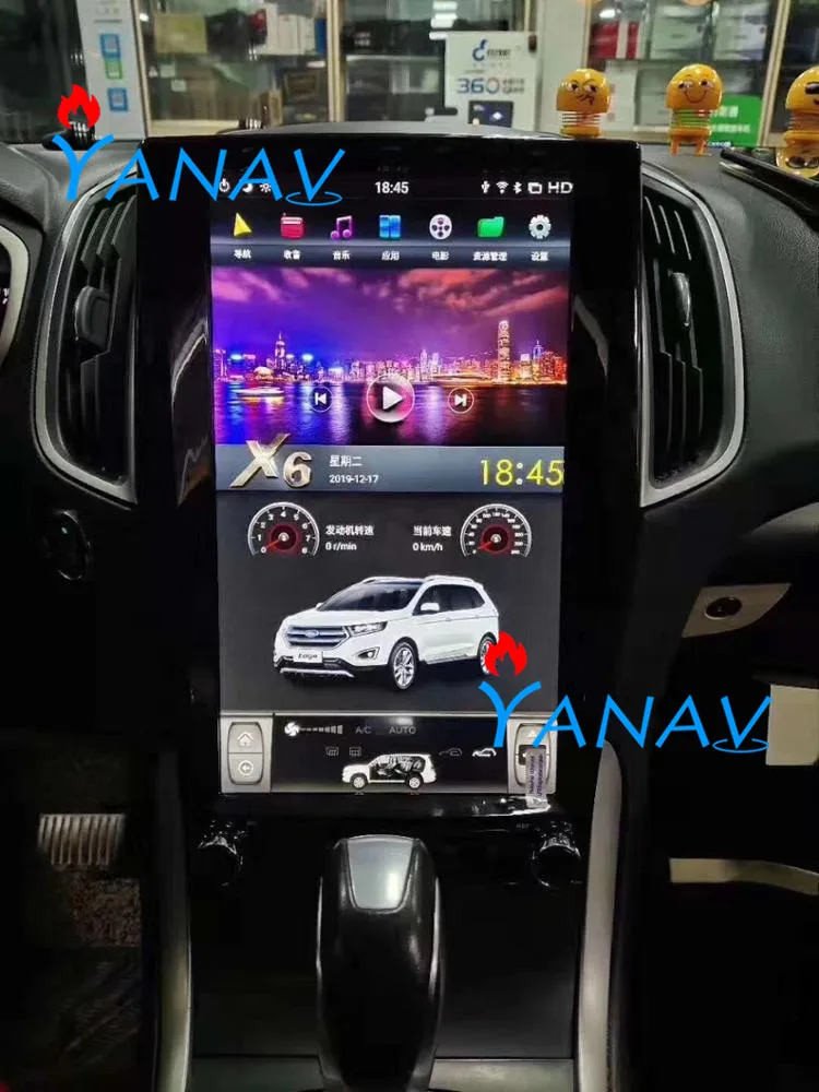 13 6 дюймовый вертикальный Большой экран Android 9 0 для Ford Edge 2015-2019 автомобильный