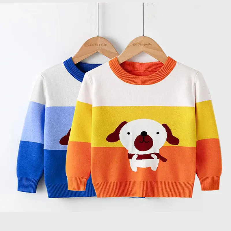 

Child Boy Girl Sweater Warm Fullsleeves Pullover Cartoon Fox Bottoming Autumn Spring Wear Jacket