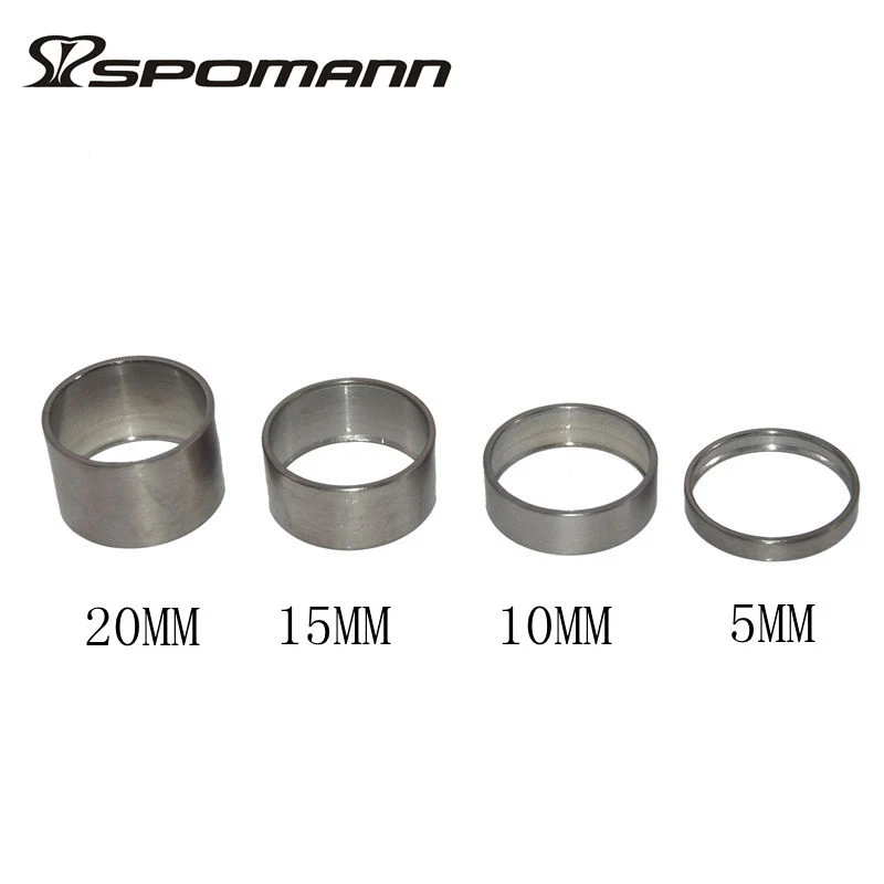 Newest ultralight Titanium alloy Road bike headsets washer Titanium bicycle stem spacer 5/10/15/20mm Mountain MTB part Free ship
