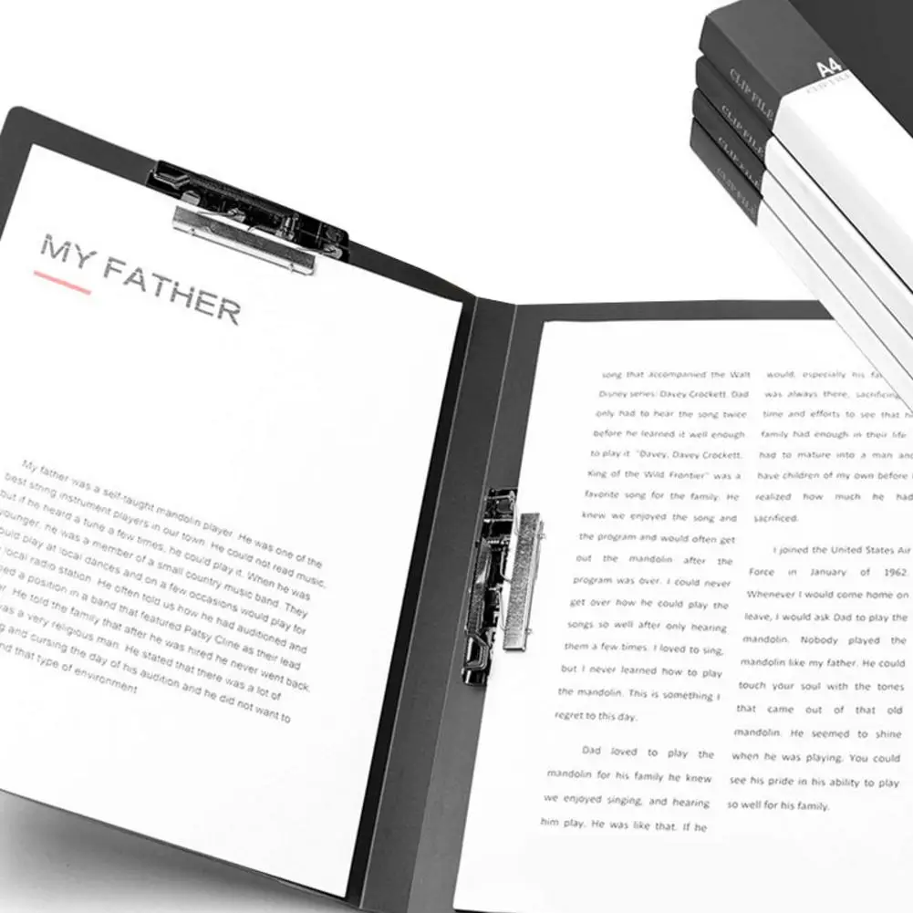 Складная пластиковая папка двойной клипса буфер обмена для обучения хранения