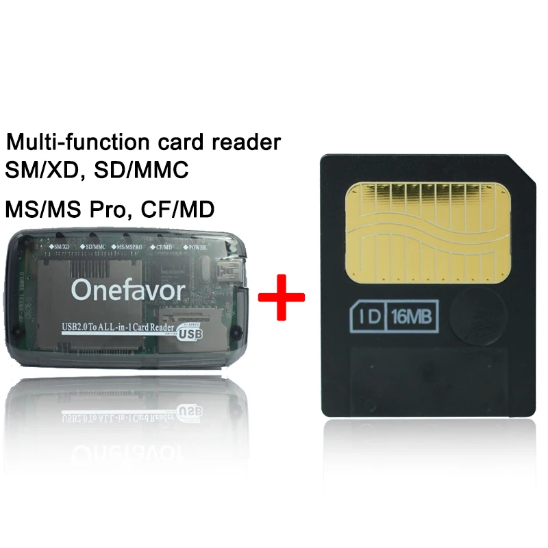 Акция! 128 Мб 64 Мб 32 Мб 16 Мб 8 Мб смарт-медиа карта с SD XD MMC CF MS DUO SM кардридер
