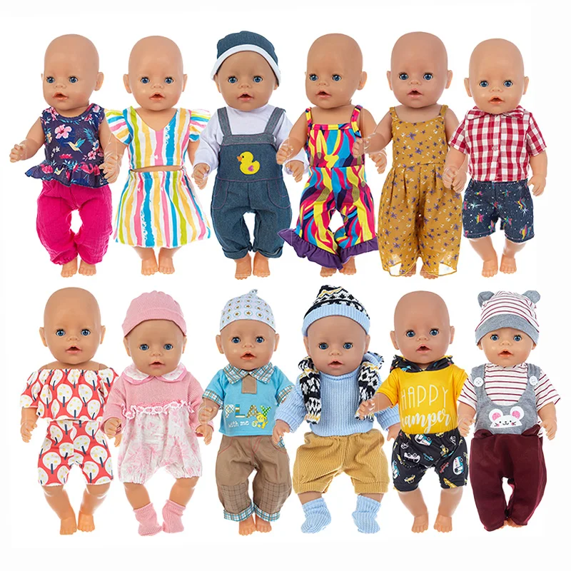 

Одежда для куклы новорожденного, подходит для кукол 18 дюймов 43 см, аксессуары для кукол, новинка 2021, модный костюм для детского праздника, по...