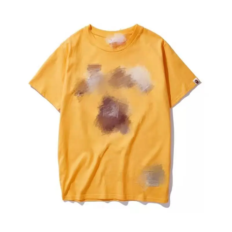 

Bape 2021 Summer Youth Cotton Printed T-shirt Men's Casual Round Neck Short Sleeve Light Color Retro