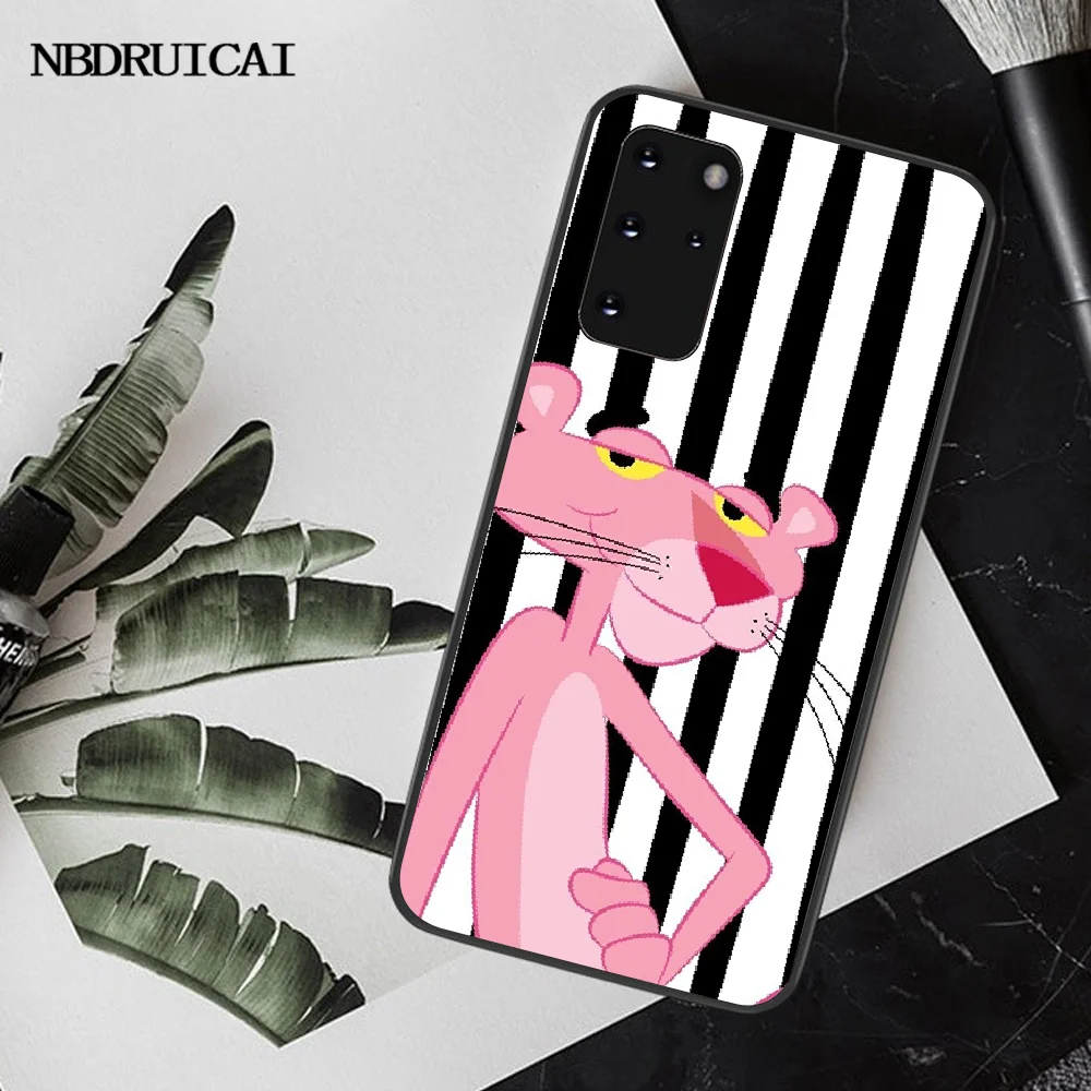 NBDRUICAI Pink Panther lovely TPU black Phone Case Cover Hull for Samsung S20 plus Ultra S6 S7 edge S8 S9 S10 5G | Мобильные