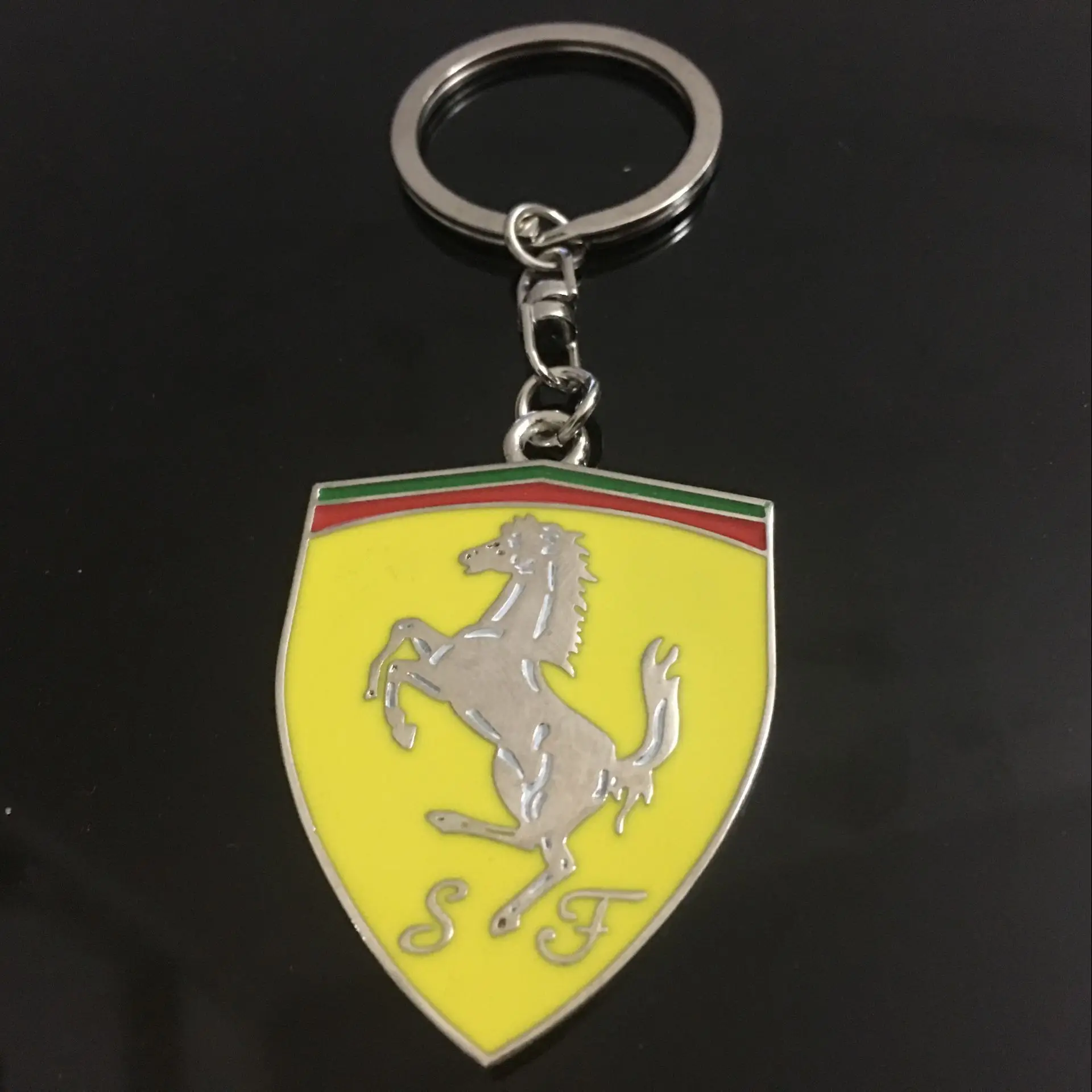 Модный брелок для стайлинга автомобиля аксессуары ключей Ferrari металлический с