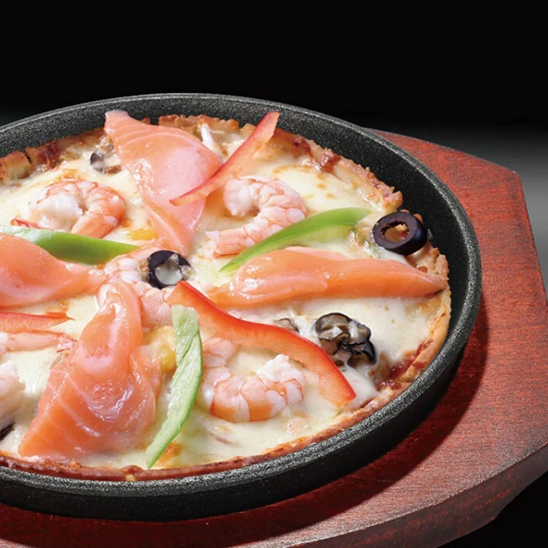 

Frying Pan With Handle Portable Barbecue Steak Frying Pan Dan Shape Non-Stick Baking Pan