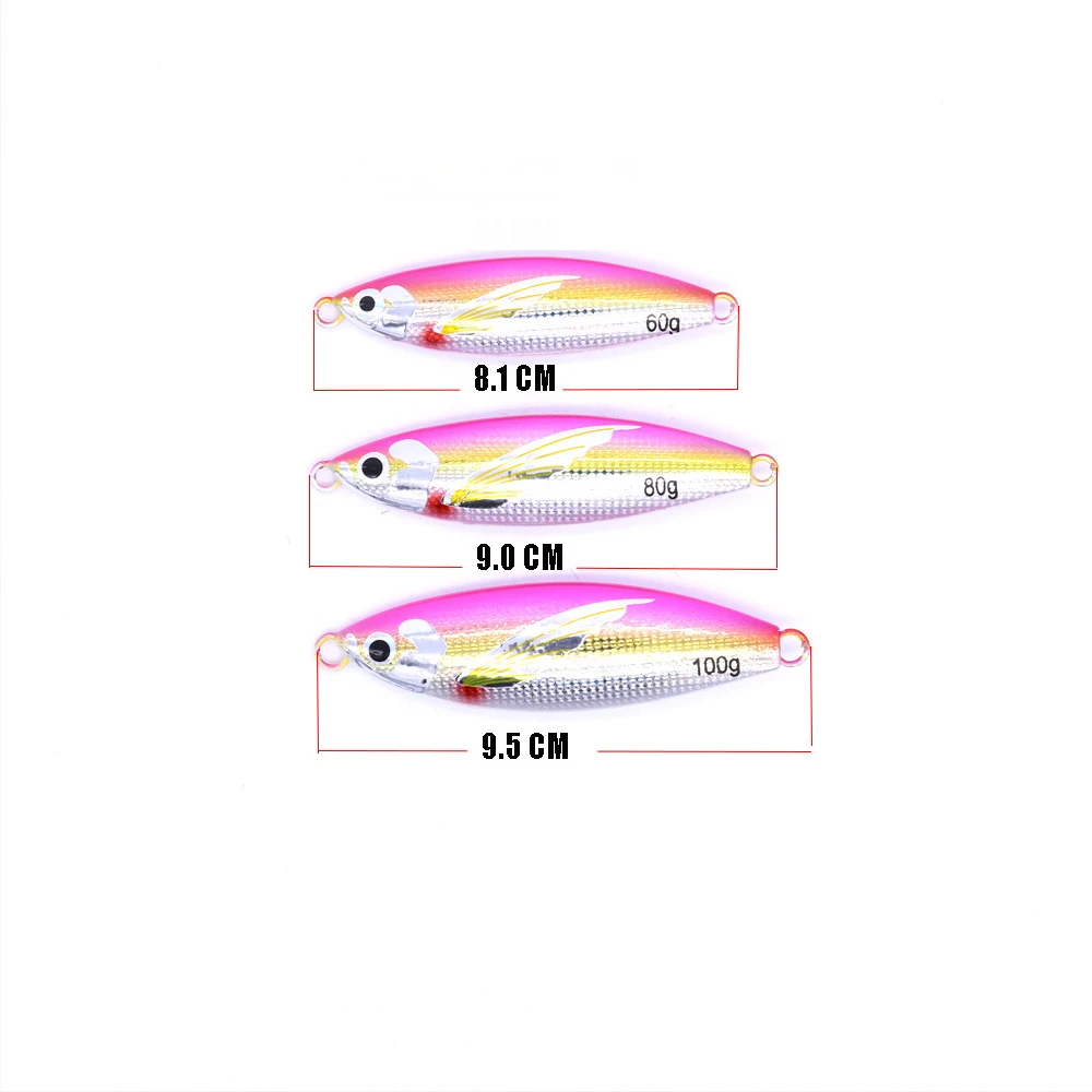 Fangtan 4 шт. металлическая ложка для джига рыболовная приманка 60 г 80 100 свинцовая