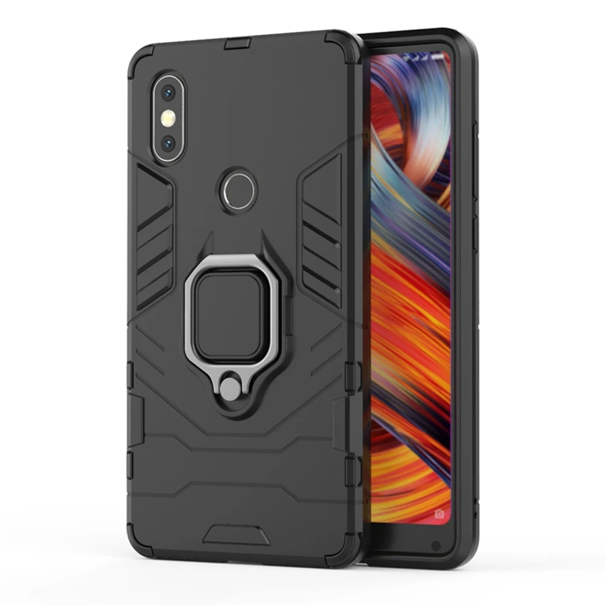Гибридный противоударный чехол для телефона Xiaomi Mi Mix 2 / 2S бронированный магнитный