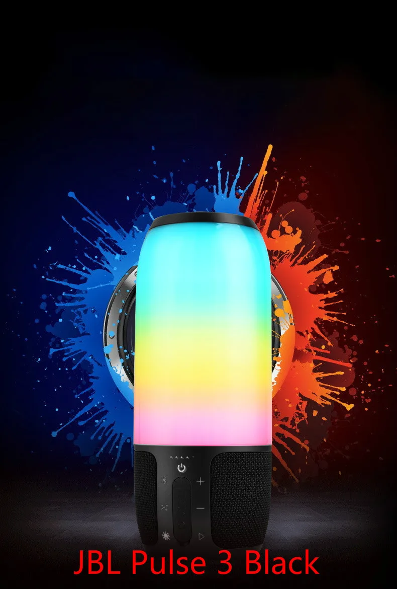 JBL Pulse 3 Black JBL Пульс 3 Беспроводной Bluetooth Колонка Altavoz с функцией Bluetooth IPX7 водонепроницаемый стерео бас Caixa сом Jbl Enceinte Беспроводной Динамик - Цвет: JBL Pulse 3 Black