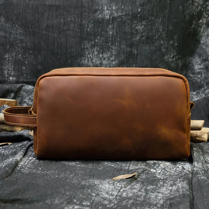 Мужская деловая сумка кошелек из натуральной кожи винтажная Сумка тоут воловьей