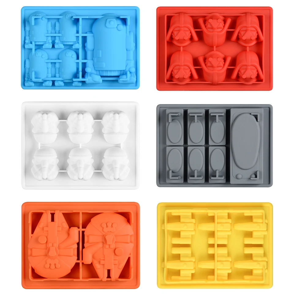 Формы для украшения тортов, силиконовые формы для выпечки шоколадных конфет, десертов и льда, фанатов Star War.