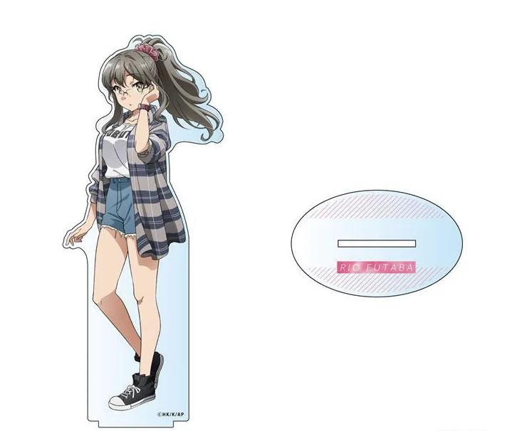 

Seishun Buta Yarou Series Anime Sakurajima Mai Stand Figure Model Plate Acrylic Double Sided Desk Decor Ornaments Xmas Gifts