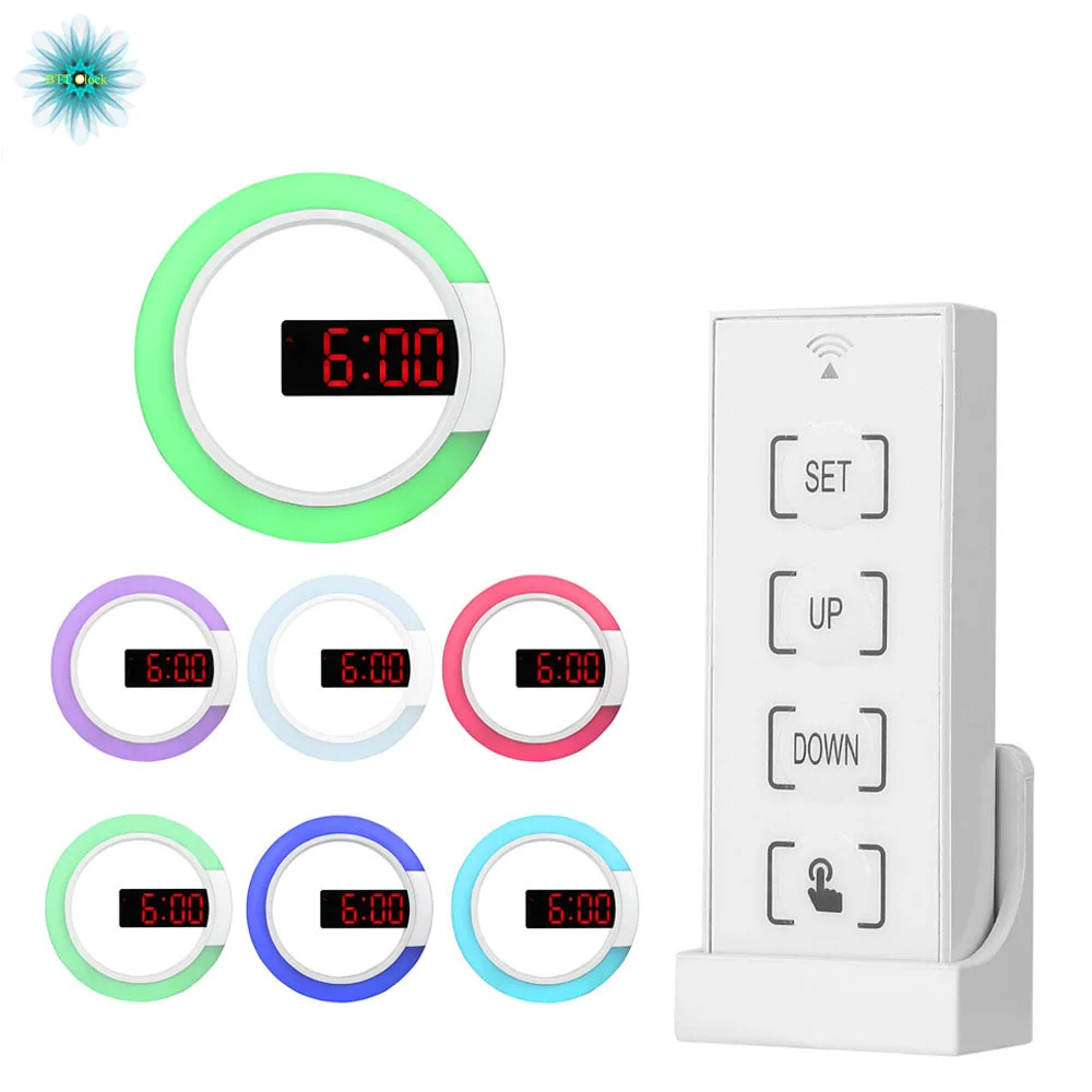 3D светодиодные цифровые настольные часы будильник зеркальные полые настенные