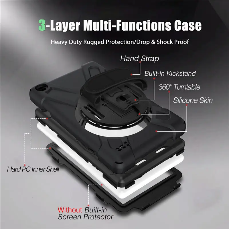 Чехол для Amazon Kindle Fire 7 9th 7th Generation чехол для Fire 7 Funda противоударный сверхмощный с наручными ремнями