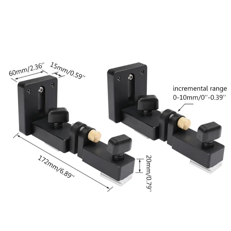 

2Pcs Profile Fence Connector for T-tracks Sliding Backing Bracket Workbench DIY