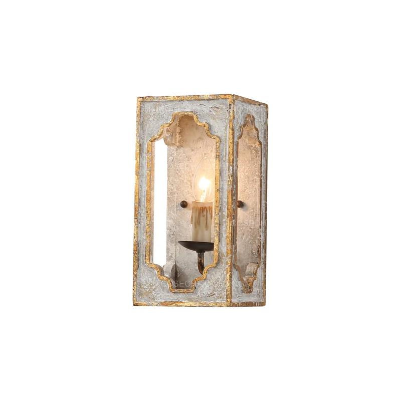 Винтажные Деревянные Настенные светильники в стиле ретро старинные бра для