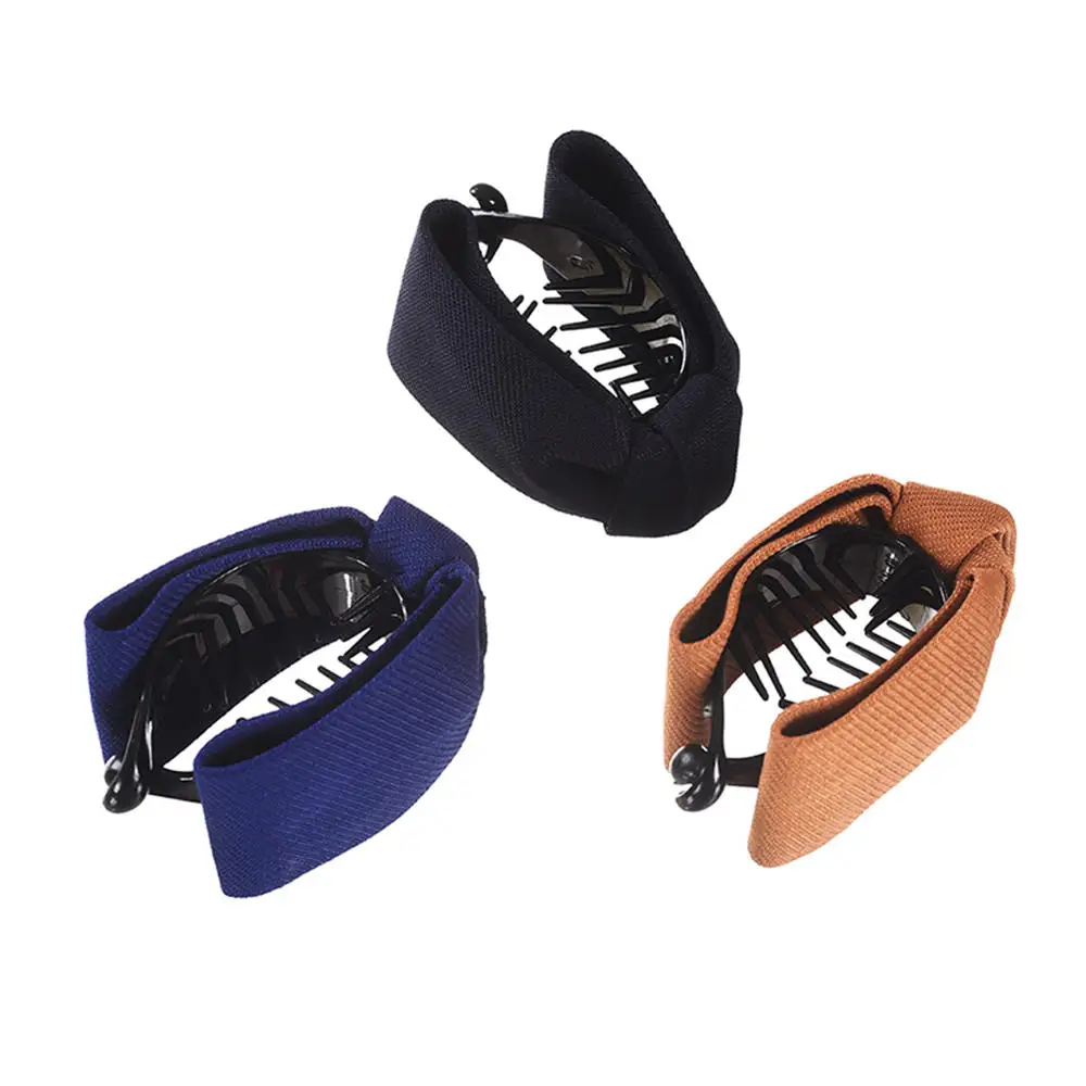 Корейский сладкий тканевый бант коготь для волос элегантная женская однотонная