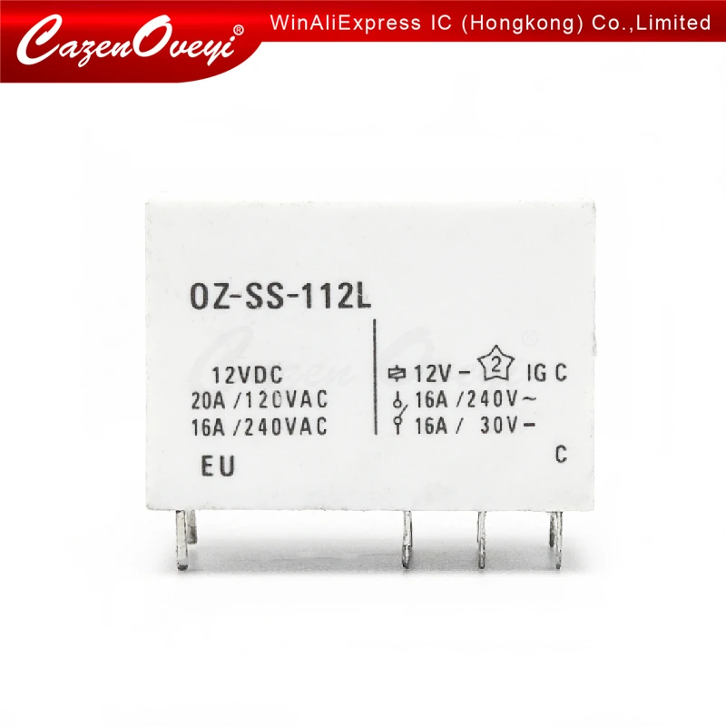 

1pcs/lot OZ-SS-112L OZ SS 112L 12VDC 12V relay OZ-SS-112L1 16A In Stock