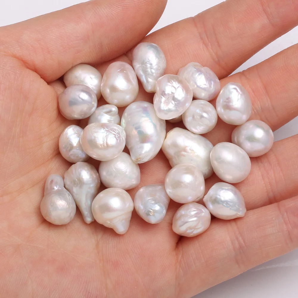 

4pcs Natural Freshwater Pearl Beading Irregular shape Loose Beads for Jewelry Making DIY Necklace Bracelet Earrings Size 10-12mm