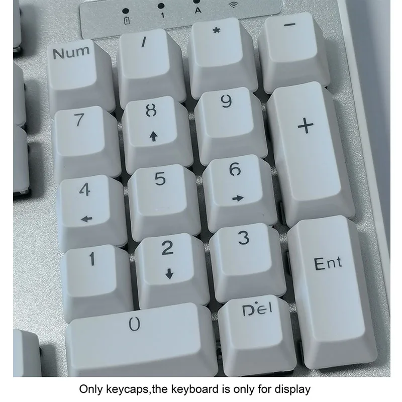 

104 Keys PBT Double Injection Light-Transmitting Keycaps OEM Height Standard Suitable For Mechanical Keyboard PinkBlue and White