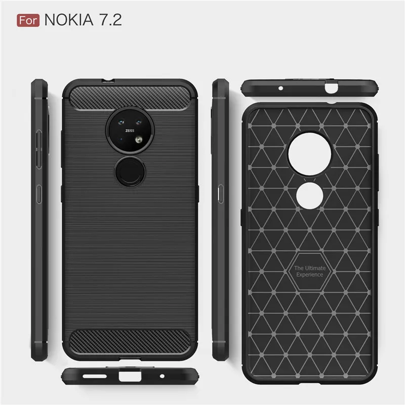 For Case Nokia 7.2 Cover Shockproof Silicone Brushed Bumper Phone Funda Coque 6.3&quot |