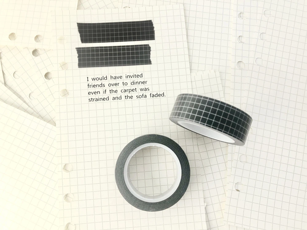 Сетка васи лента 10 м черная белая записываемая бумага клейкая для маскировки 15 мм