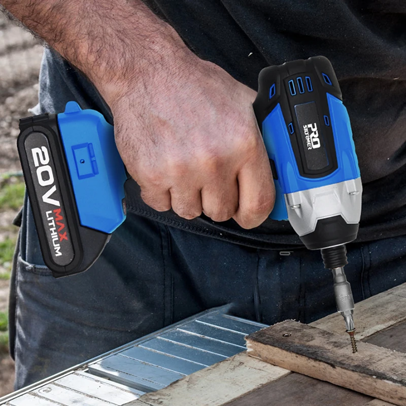 

Impact Electric Screwdriver Cordless Drill 300Nm Brushless Motor 20V Power Tool by PROSTORMER