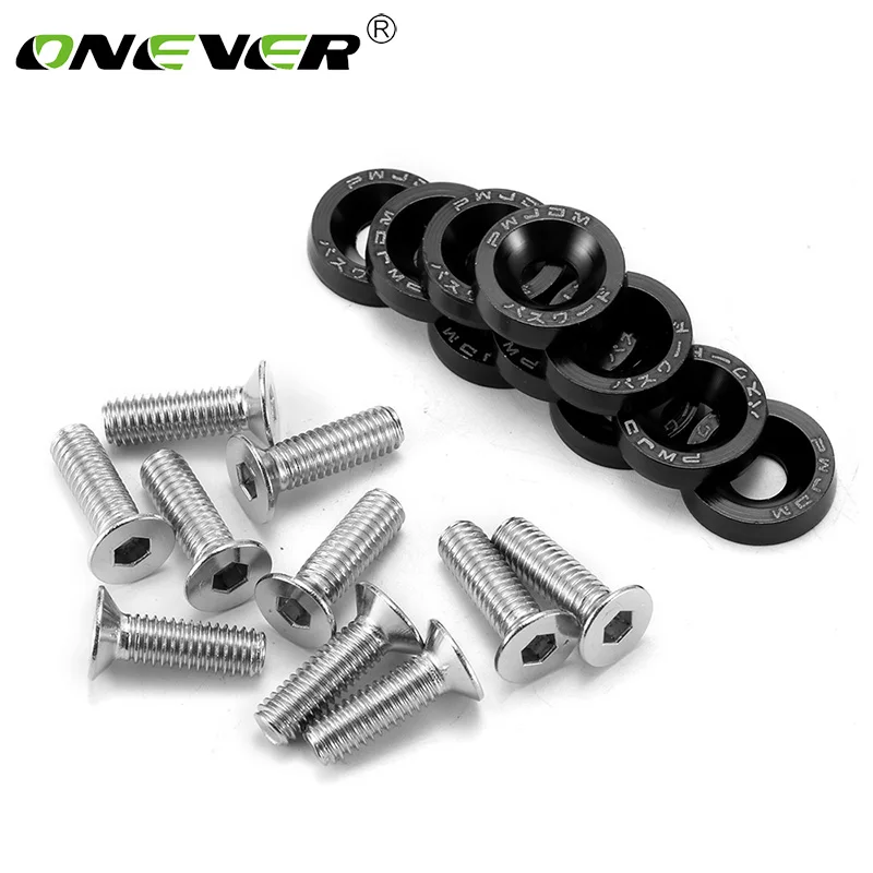 Onever 10 шт. M6x20 универсальная модификация JDM стикер s пароль шайба кузовная болты для номерных знаков аксессуары для укладки