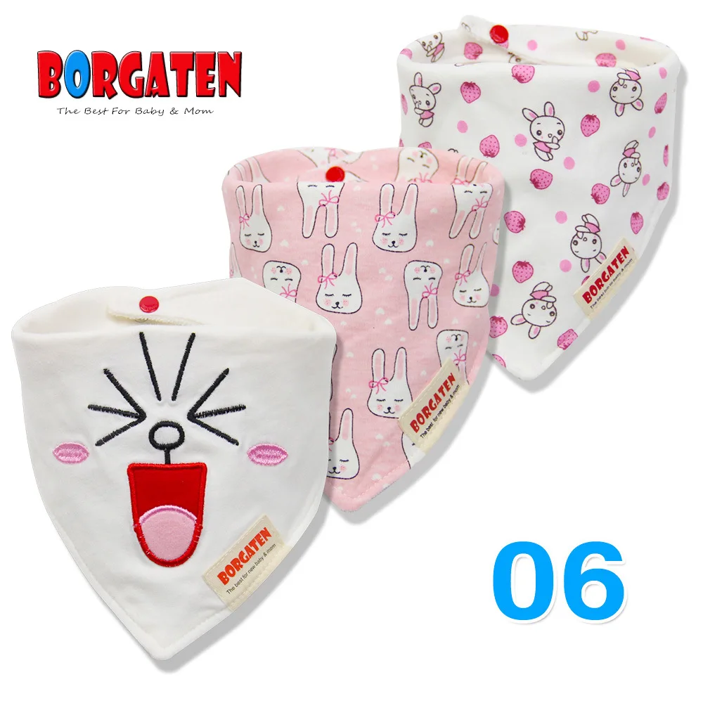 Нагрудник малыша из органического хлопка 3 шт. водонепроницаемый нагрудник для