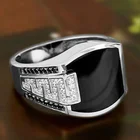 Классическое мужское кольцо, черный сплав, искусственный сплав, подарок на день рождения для мужчин, кольцо, украшение, ювелирные изделия