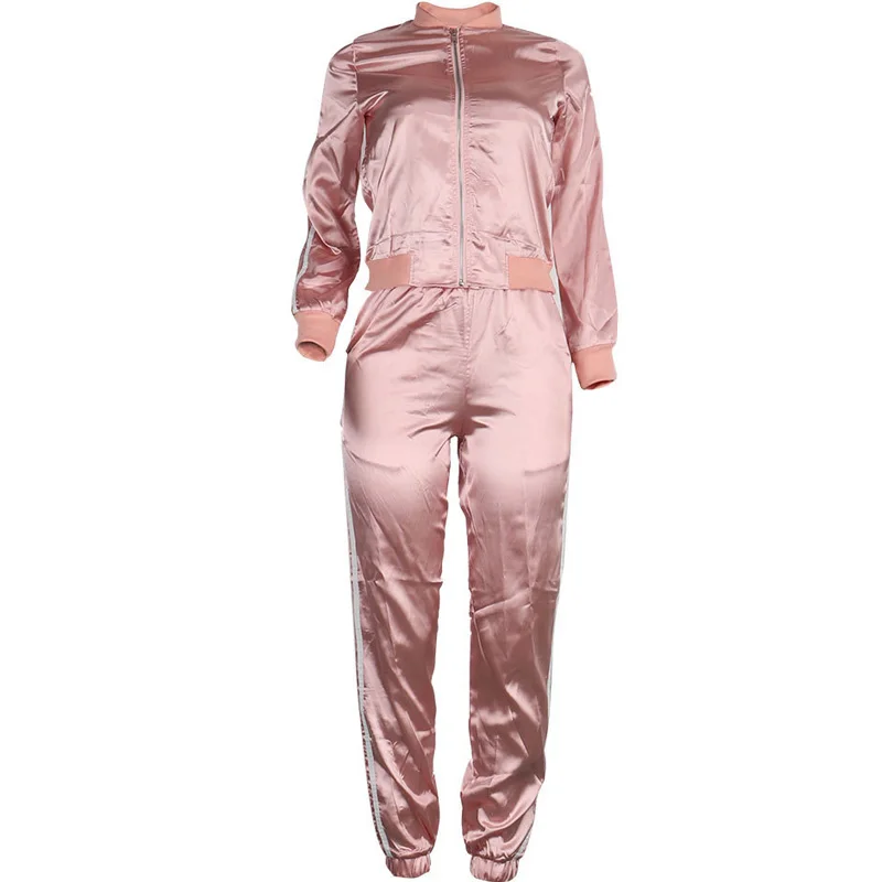 Однотонный женский спортивный костюм из двух предметов повседневная спортивная