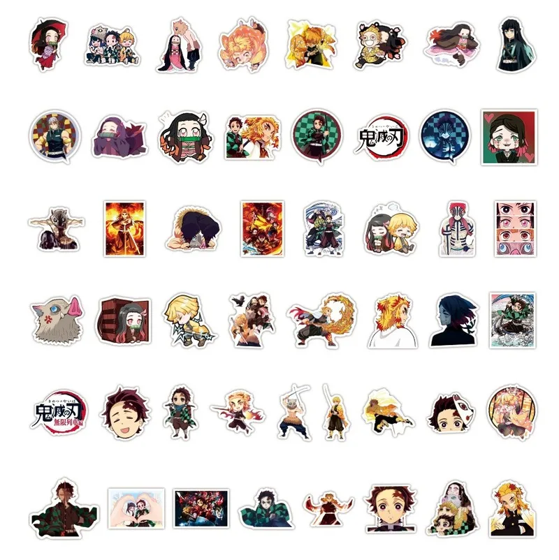 10/50/100 шт Аниме демон убийца Kimetsu без Yaiba Mugen Ressha курица Стикеры s ПВХ Наклейки