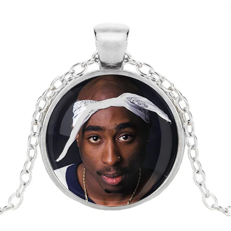 Rap Star 2Pac Tupac Shakur Necklace Pendant 3d Character Art Painting Hip Hop Torque Vintage Vinyl Jewelry DECOR For T Shirt | Украшения и