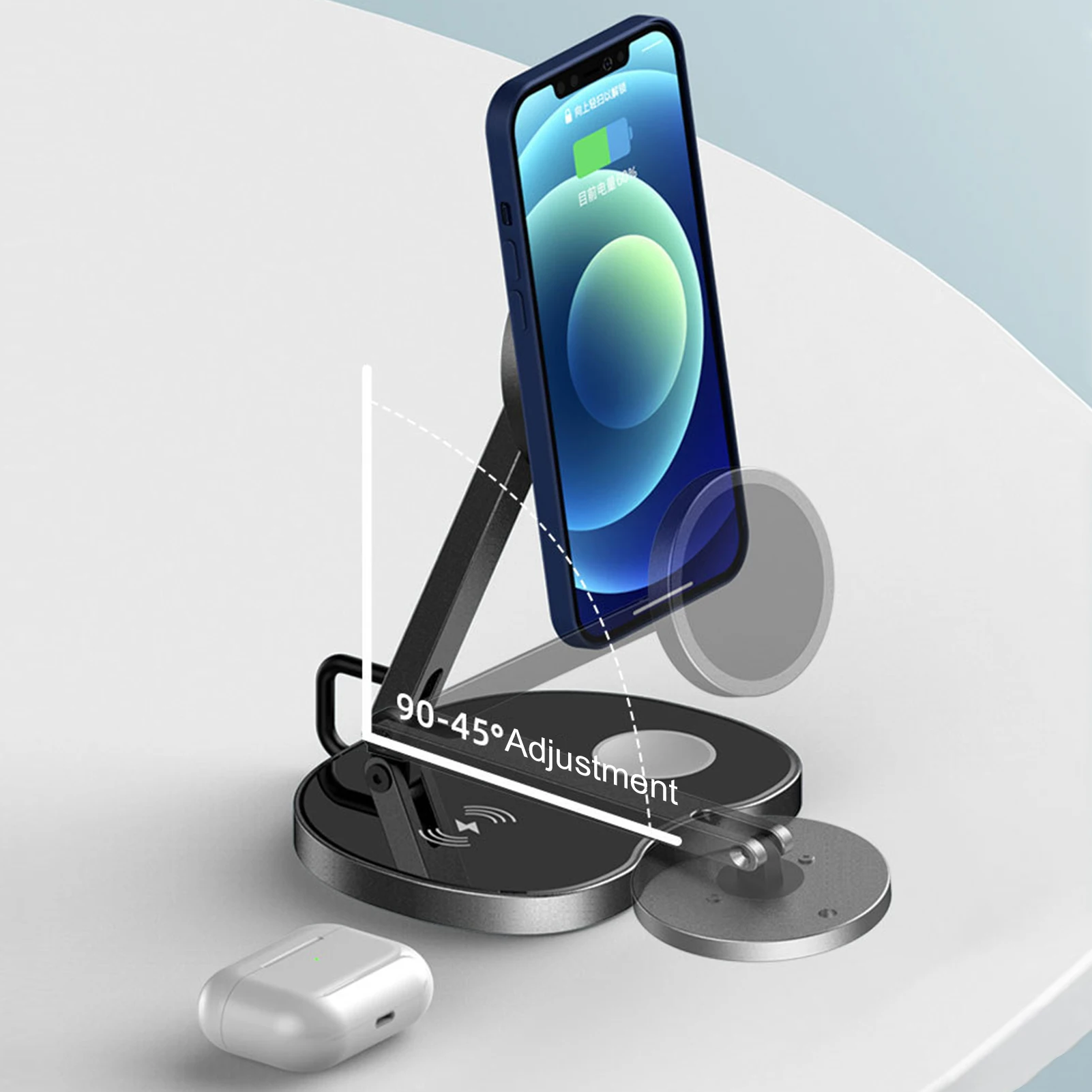 

15W 3 In 1 Qi Wireless Charger Stand For IPhone12/ Pro/ 12 Pro Max/mini/AirPods Pro Charge Dock Station For Apple Watch IWatch