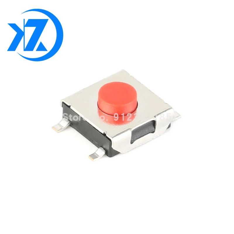 100 шт плоский Красный SMD 5Pin 6x6 тактовый кнопочный переключатель 6*6*3.1 фонарь 6x6x мм |