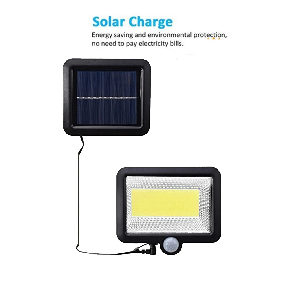 56/30 светодиодов солнечный светильник съемный PIR датчик движения настенный теплый