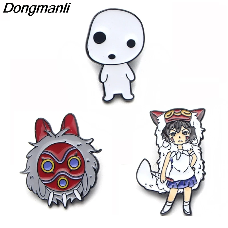 P3205 Dongmanli призрак и принцесса эмалевые Броши Мультяшные креативные металлические